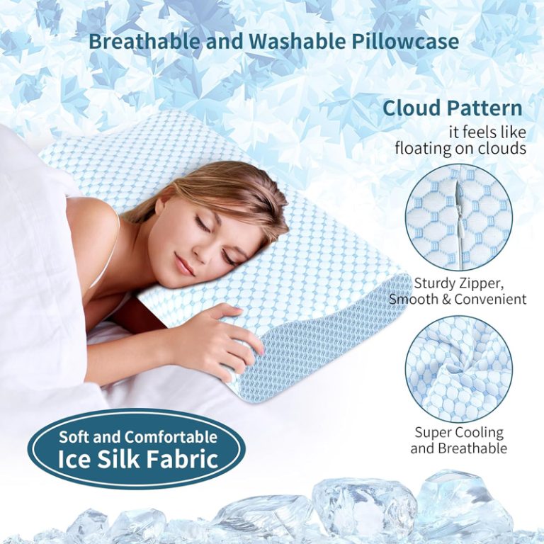Memory foam pillow slow rebound ice silk neck pillow cervical pillow